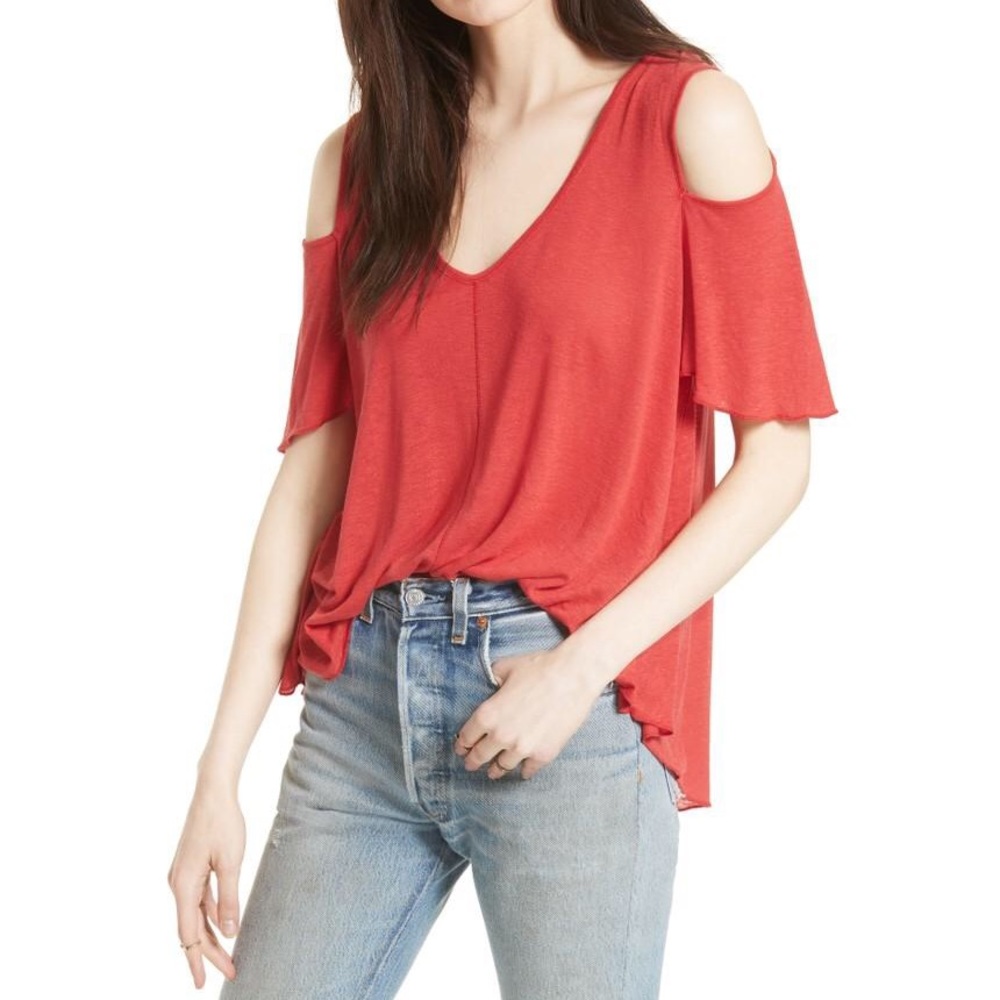 Free People Bittersweet cold shoulder top